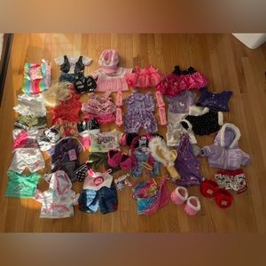 Whole bag of Build a bear clothes and accessories